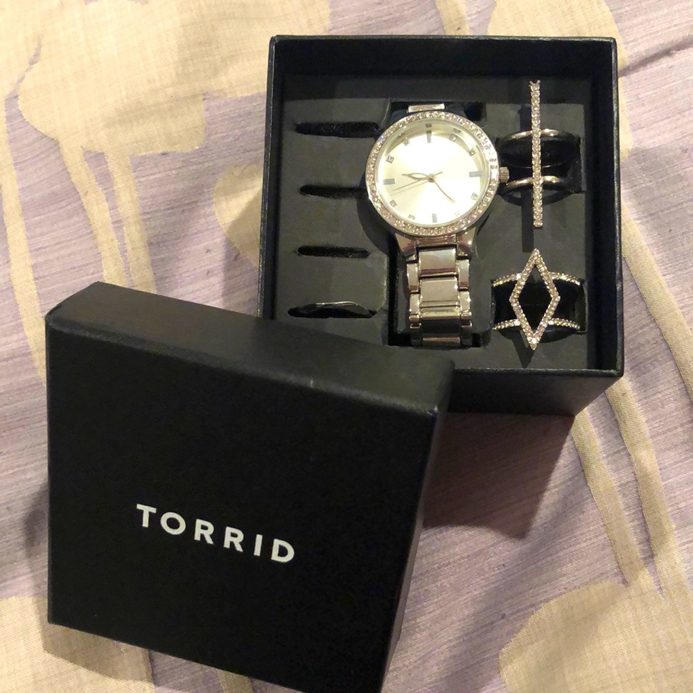 Torrid Silver Bling Ring Set